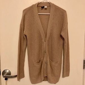 H&M Divided Oversized Beige Chunky Knit Cardigan